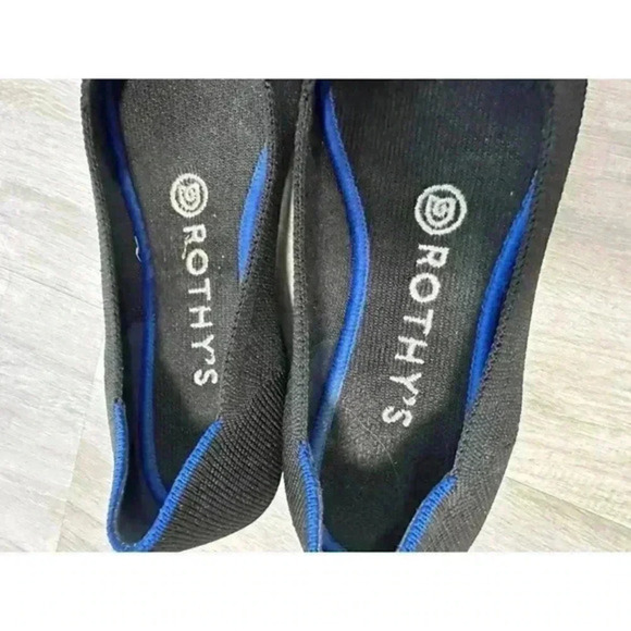 Rothy's The Flat Black Solid Knit Fabric Ballet Flats‎ Women's US 6.5 - Picture 4 of 8